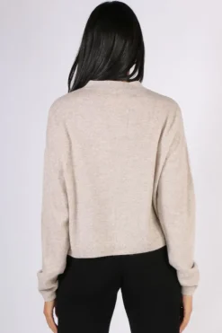 C & Co Crop Cardi In Oatmeal