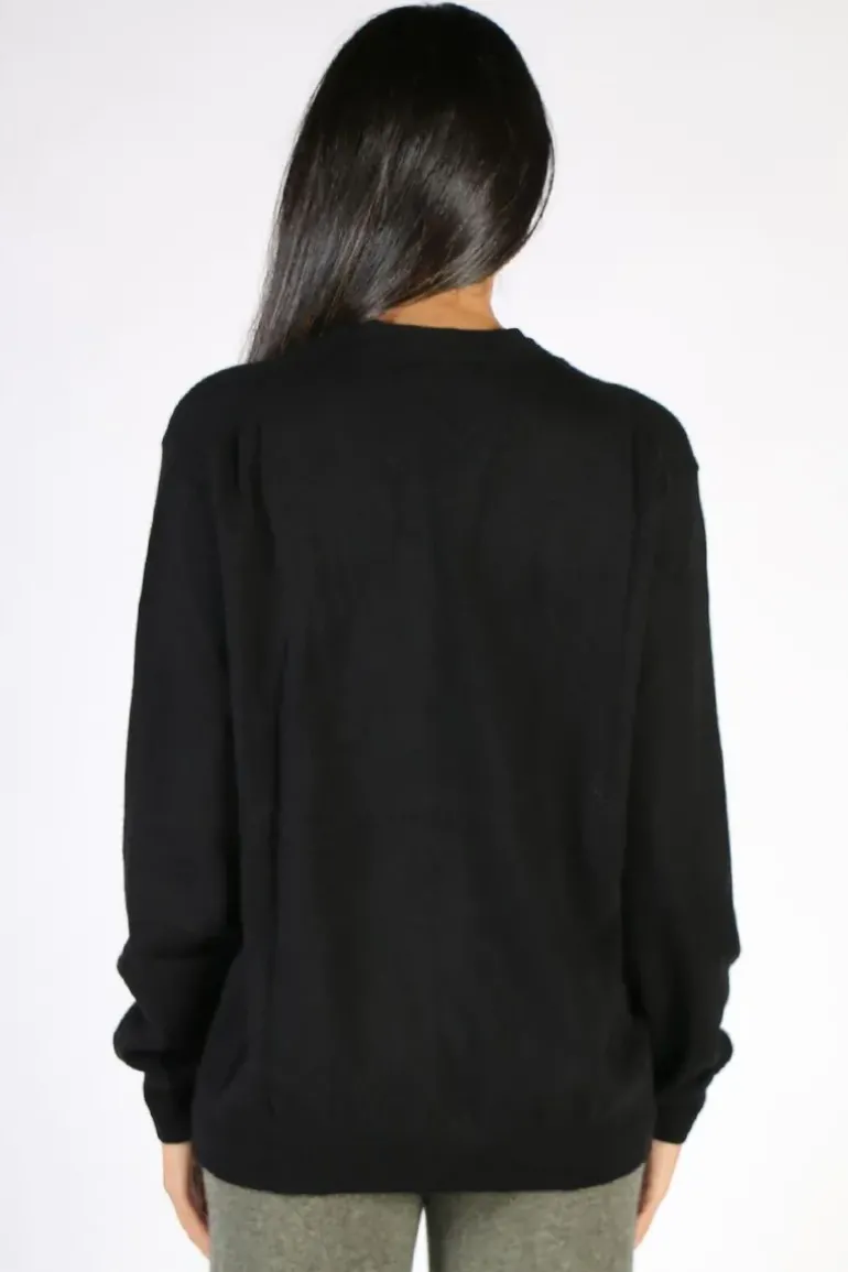 C & Co Grandpa Cardi In Black