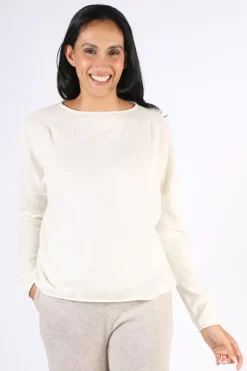 C & Co Roll Edge Jumper In Snow