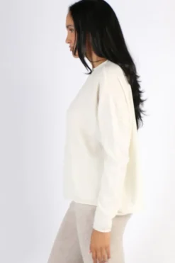 C & Co Roll Edge Jumper In Snow