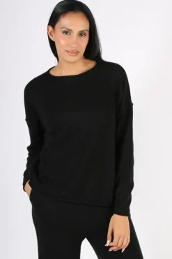 C & Co Roll Edge Jumper In Black