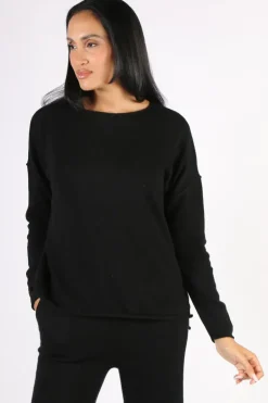 C & Co Roll Edge Jumper In Black