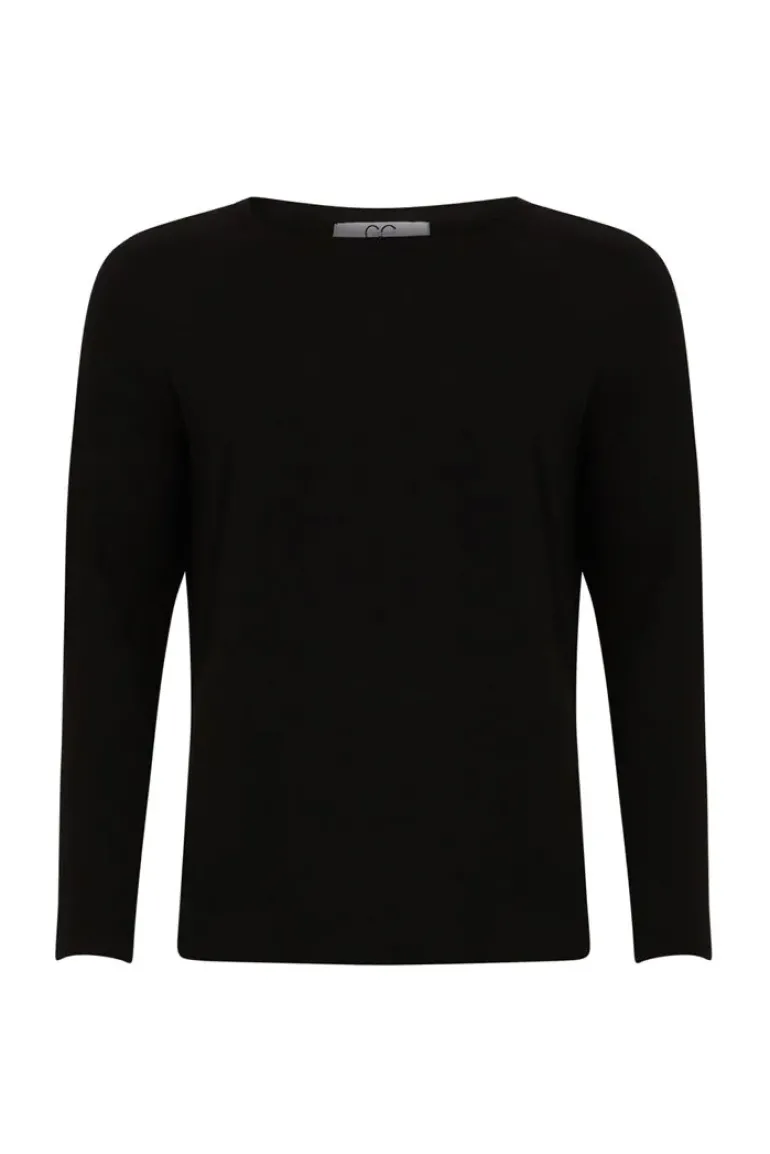 CC Heart Regular Long Sleeve Tee In Black