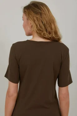 CC Heart Regular Tee In Coffee