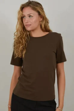 CC Heart Regular Tee In Coffee