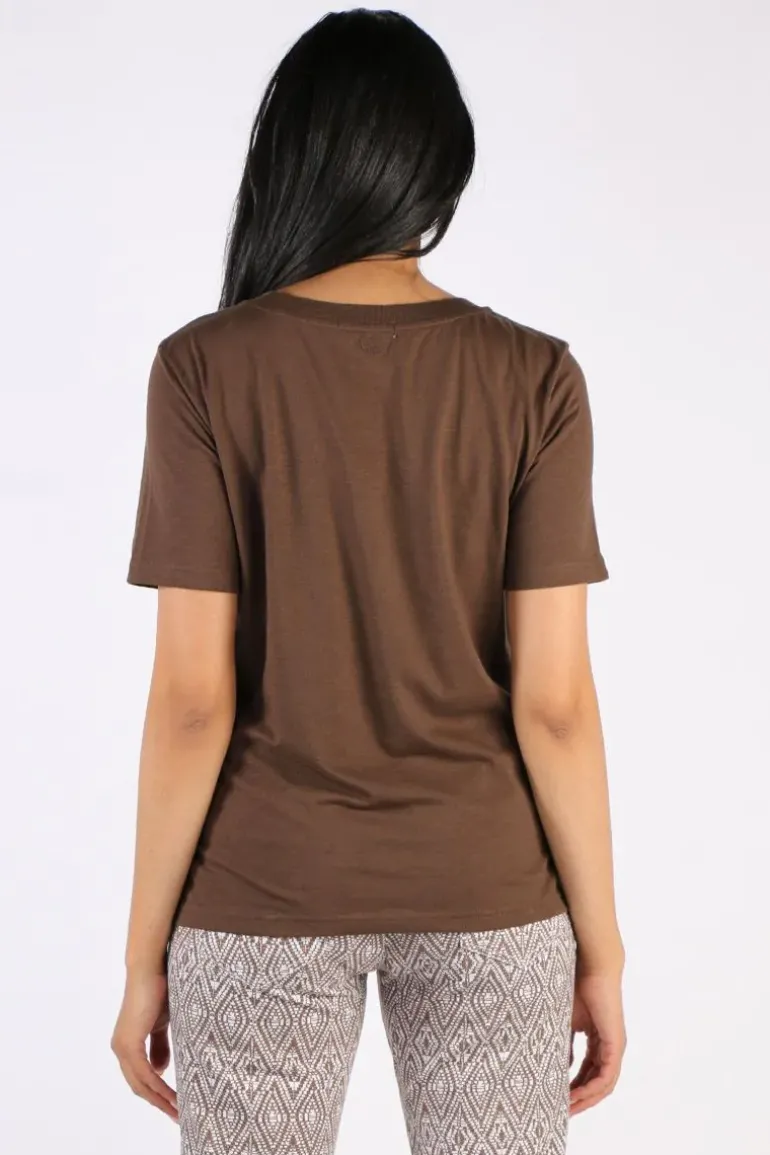 CC Heart Regular Tee In Coffee