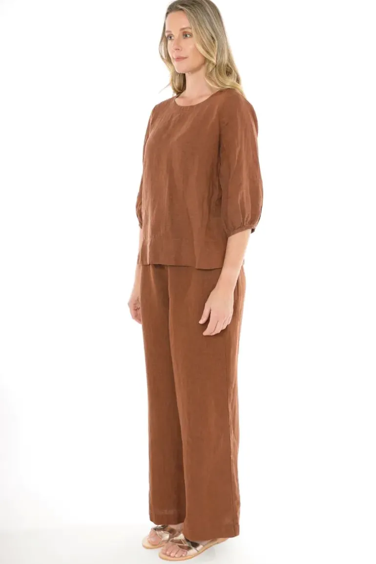 Center Seam Top In Tan By Jump