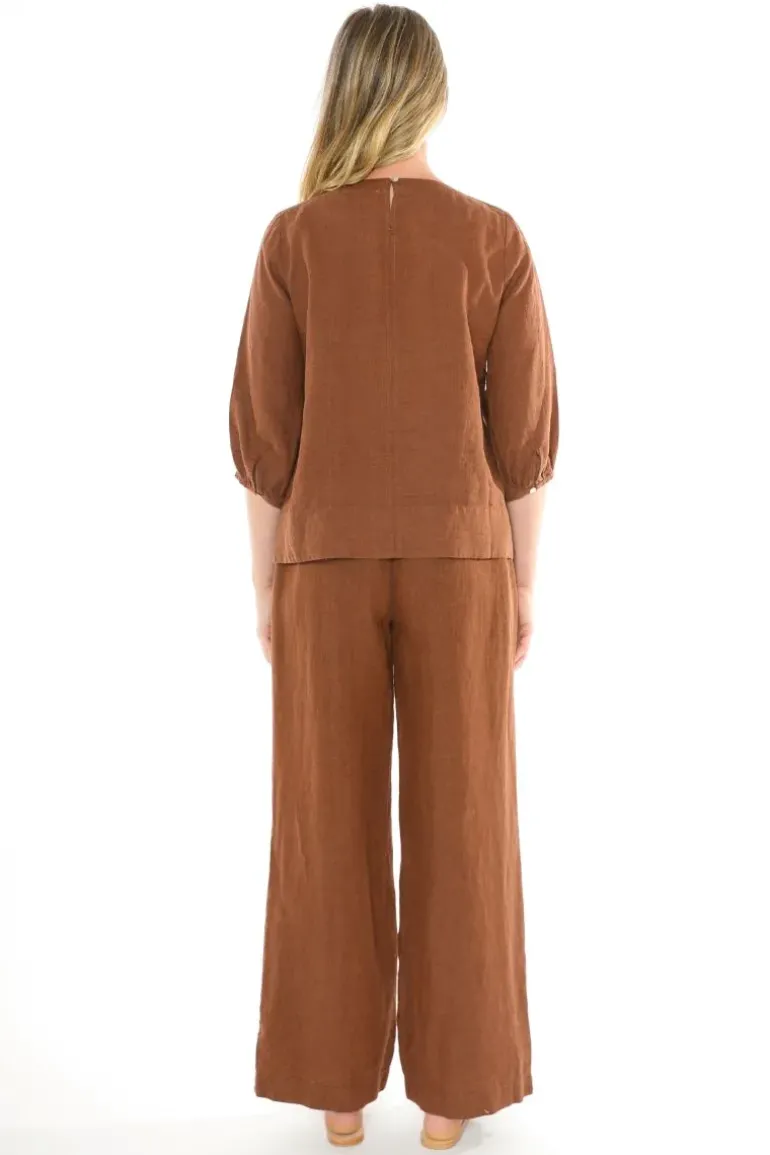 Center Seam Top In Tan By Jump