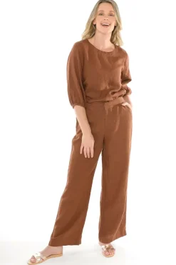 Center Seam Top In Tan By Jump
