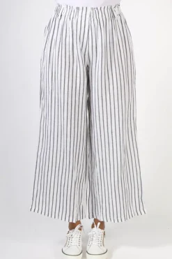 Clarity Isabella Linen Pant In Stripe