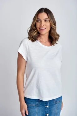 Cloth Paper Scissors Cap Sleeve Tee In White