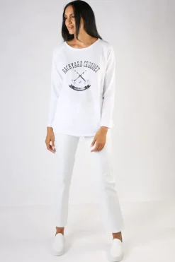 Cloth Paper Scissors Croquet Tee In Navy