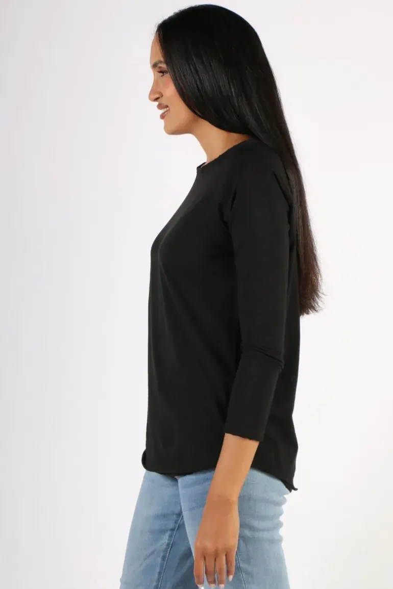 Cloth Paper Scissors Demi Tee In Black