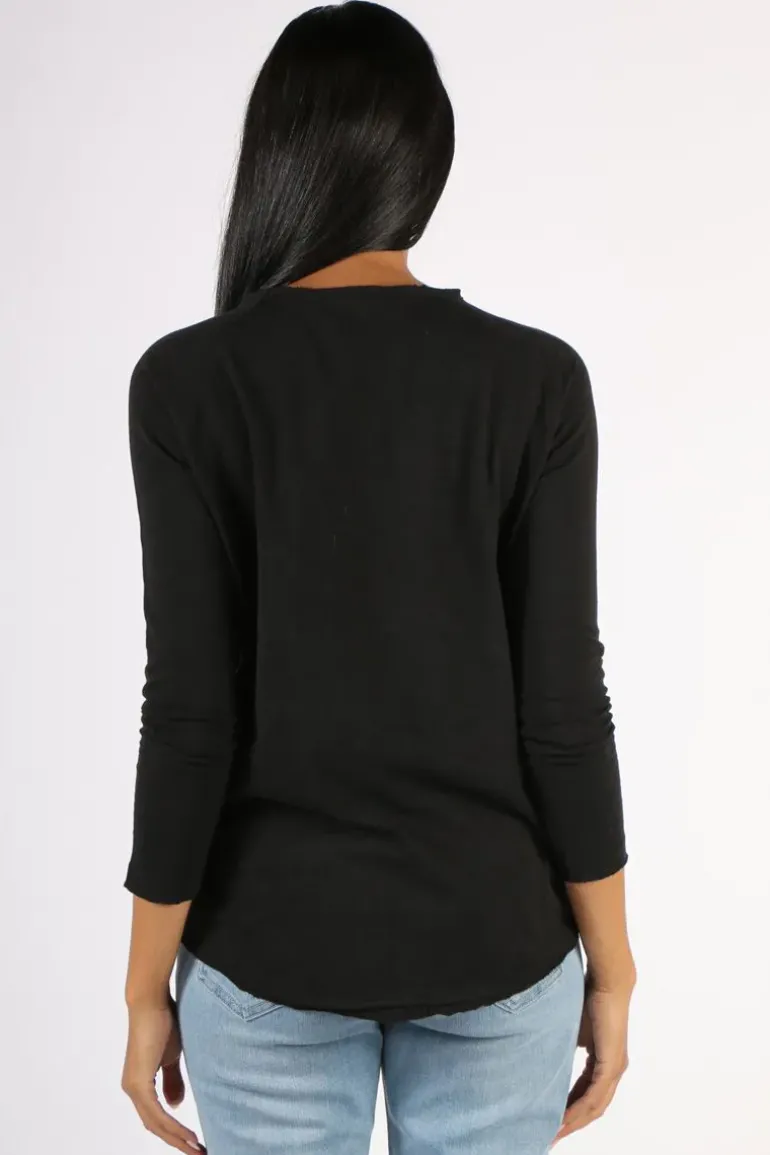 Cloth Paper Scissors Demi Tee In Black
