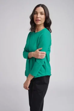 Cloth Paper Scissors Demi Tee In Green