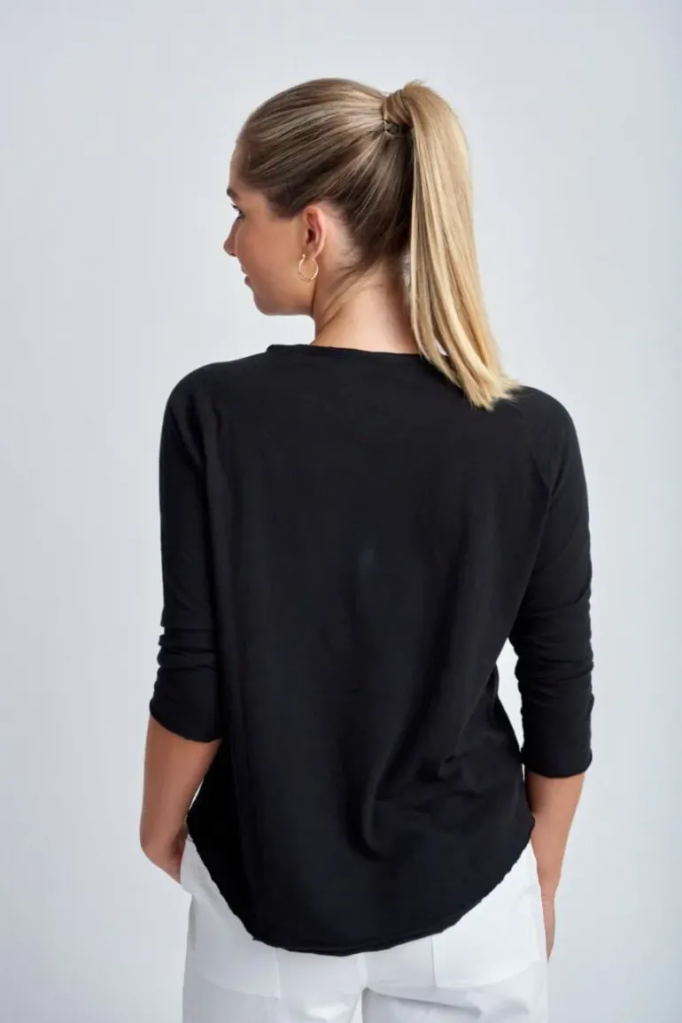 Cloth Paper Scissors Halle Tee In Black