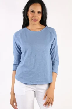 Cloth Paper Scissors Halle Tee In Blue