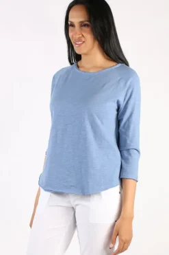 Cloth Paper Scissors Halle Tee In Blue