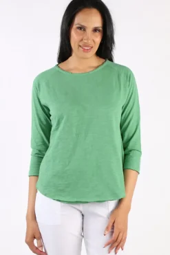 Cloth Paper Scissors Halle Tee In Green