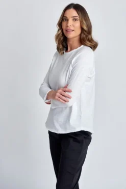 Cloth Paper Scissors Halle Tee In White