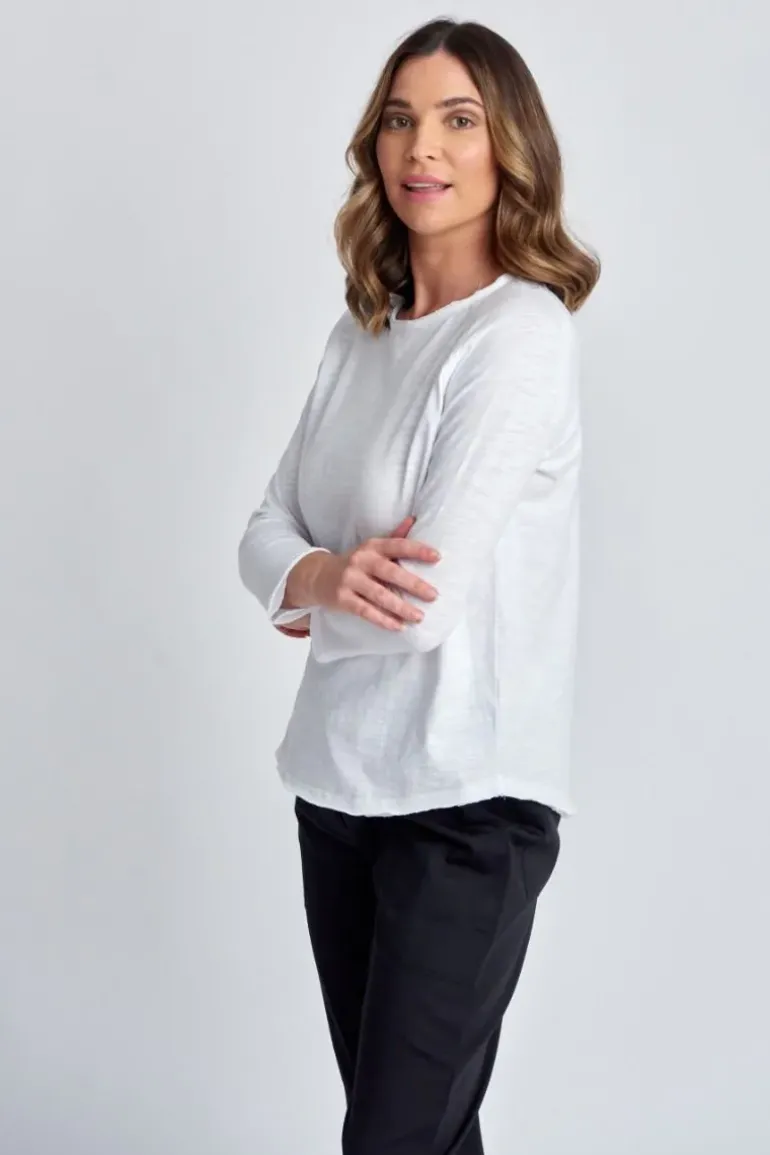 Cloth Paper Scissors Halle Tee In White