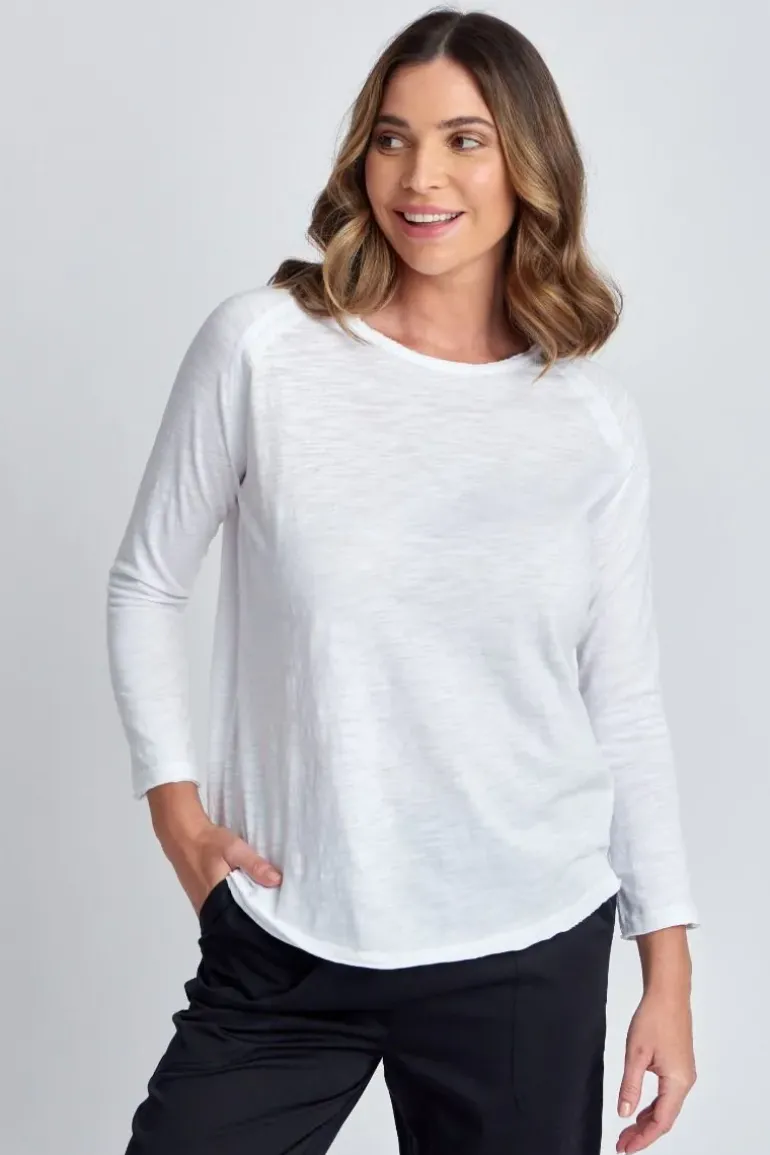Cloth Paper Scissors Halle Tee In White