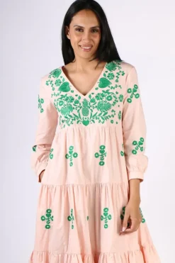 Coop Stitch Hiker Dress In Peach