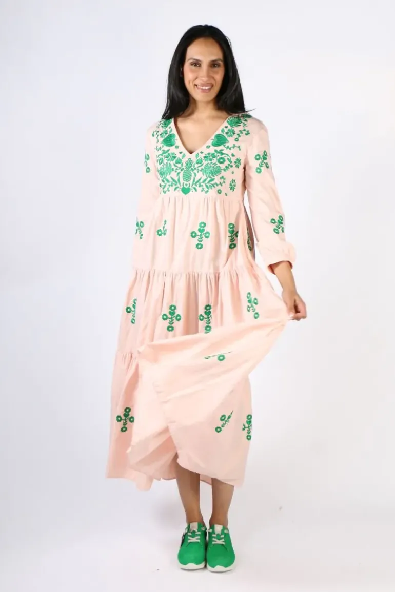 Coop Stitch Hiker Dress In Peach