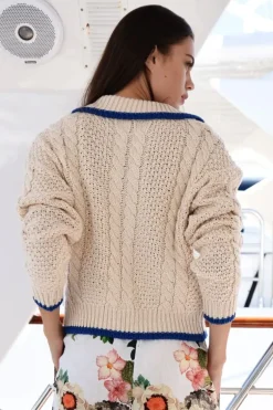 Cooper Let Knit Be Jacket In Ivory