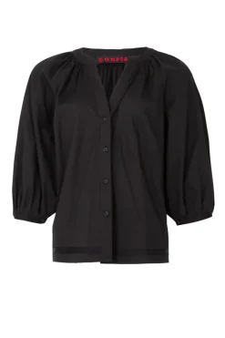 Cooper Love Gathers Top In Black