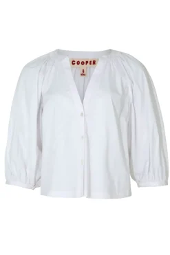 Cooper Love Gathers Top In White