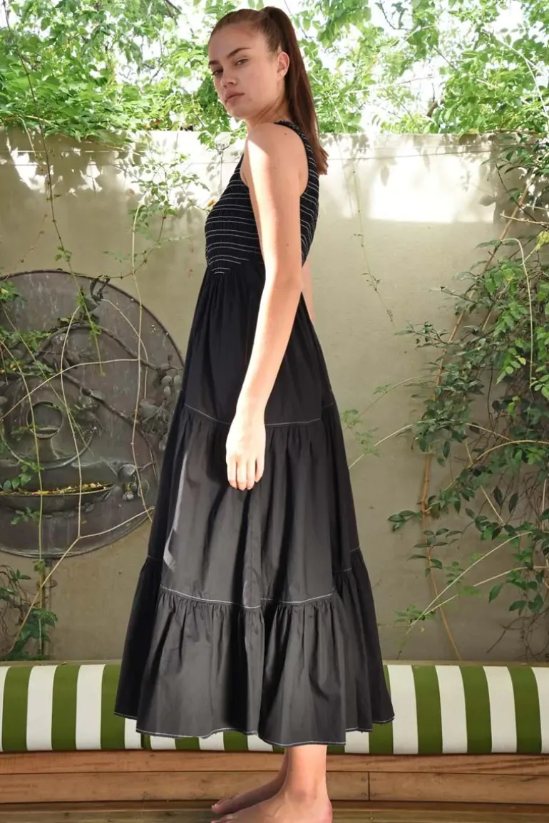 Cooper Shirring Is Caring Maxi Dress In Black