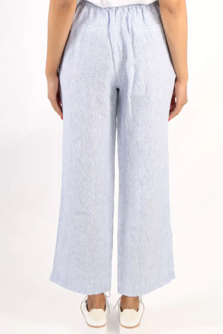 Core Stripe Wide Pants In Denim By Jump