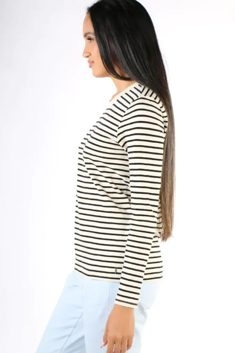 Coster Striped T-Shirt In Black