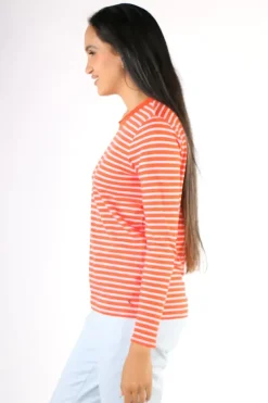 Coster Striped T-Shirt In Pink