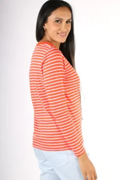Coster Striped T-Shirt In Pink