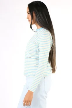 Coster Striped T-Shirt In Blue