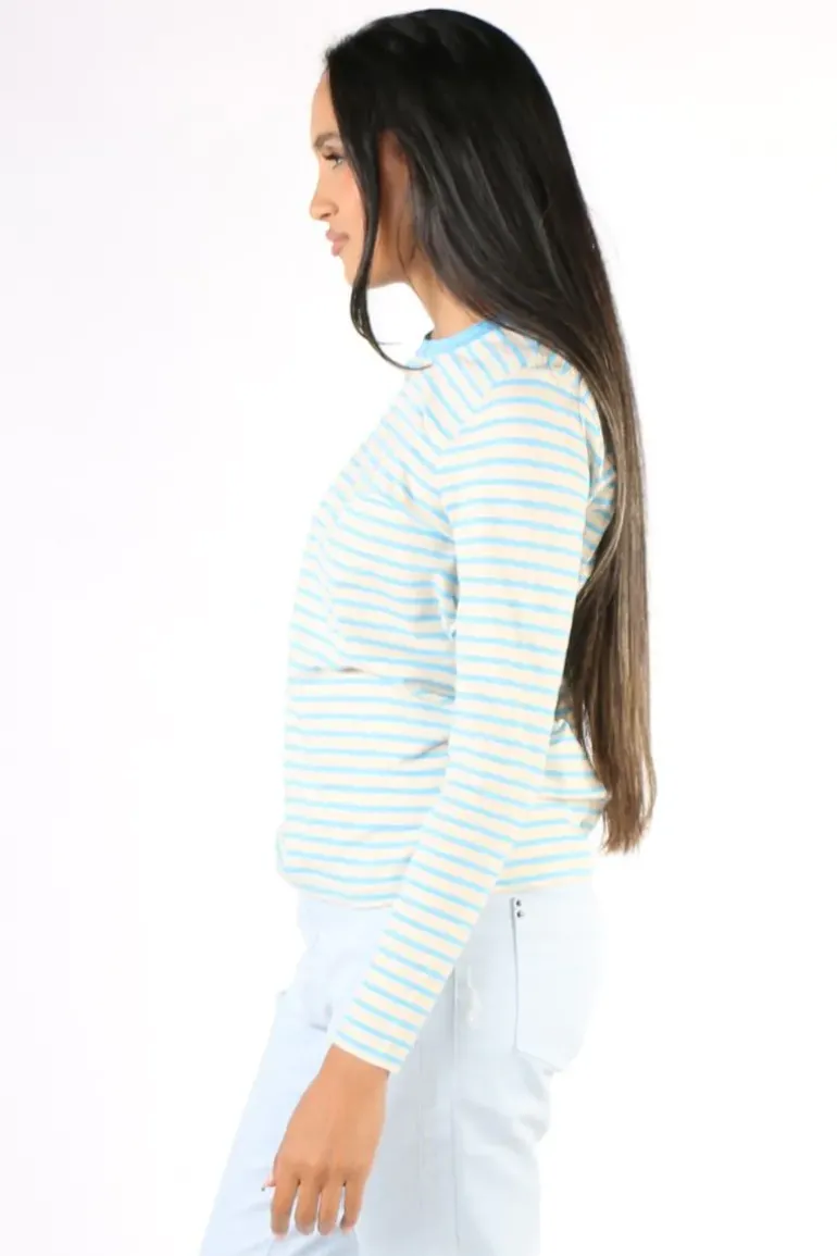 Coster Striped T-Shirt In Blue