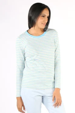 Coster Striped T-Shirt In Blue