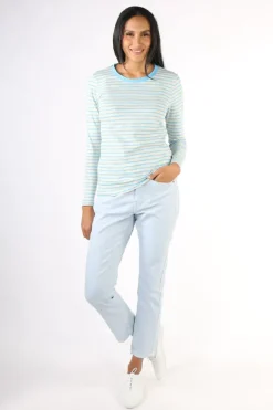 Coster Striped T-Shirt In Blue