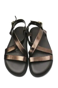 Crossover Sandal By Antichi Romani In Bronze