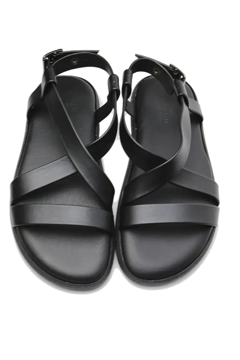 Crossover Sandal By Antichi Romani In Black