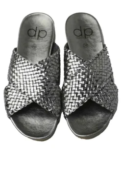 Crossover Woven Slide By Donna Piu In Gunmetal