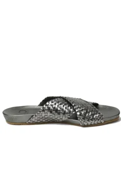 Crossover Woven Slide By Donna Piu In Gunmetal