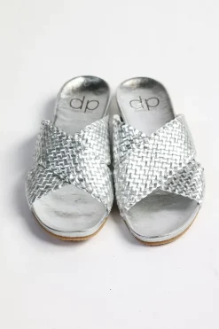 Crossover Woven Slide By Donna Piu In Silver