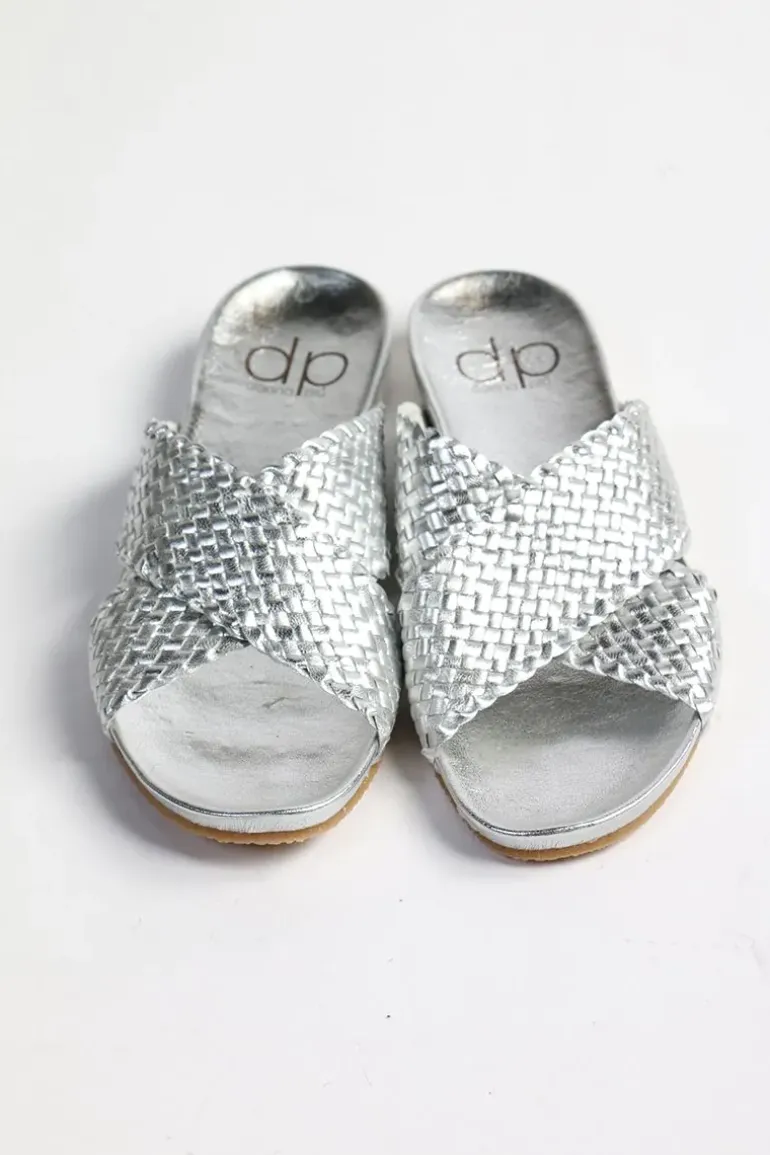 Crossover Woven Slide By Donna Piu In Silver