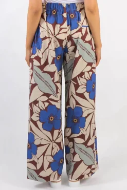 Curate Blue My Mind Get Even Pant In Floral Print