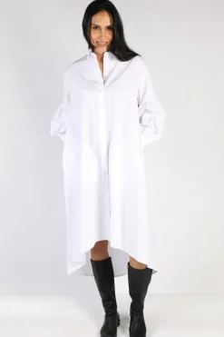 Curate Thread Lightly Dress In White