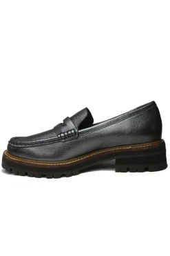 Django And Juliette Flout Loafer In Metallic Charcoal