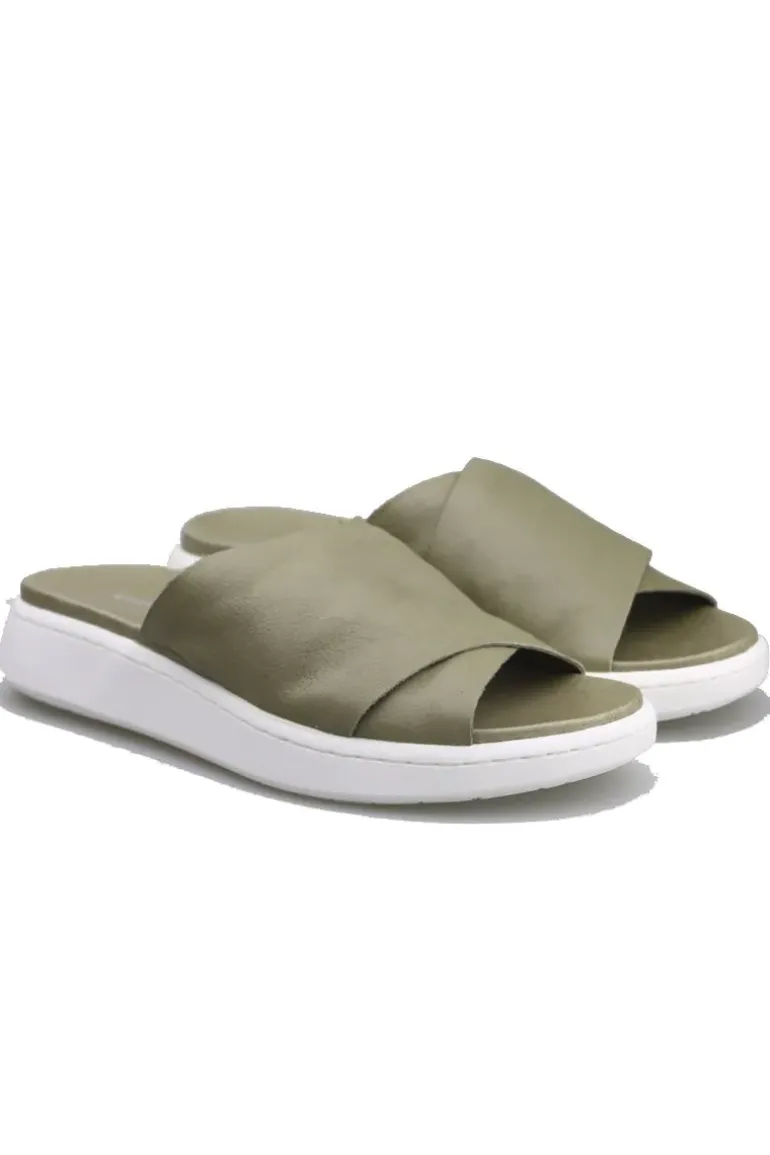Elvina Slide In Khaki By Django & Juliette
